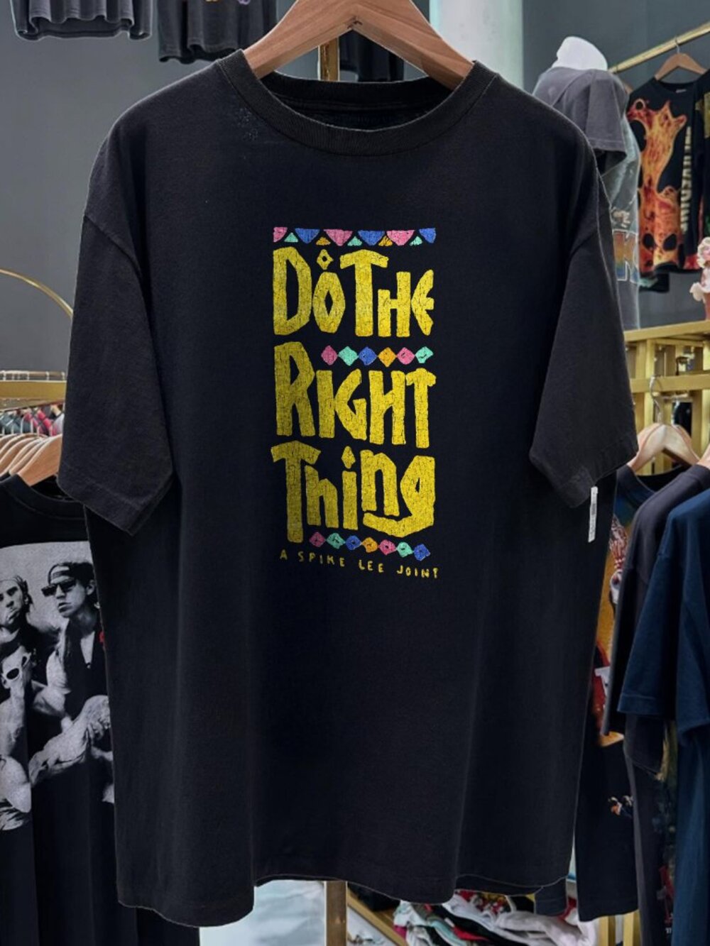 1989 Do The Right Thing Promo Spike Lee Rare Black T-Shirt